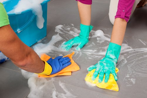 Professional cleaning of lift and lobby spaces in a Hammersmith property