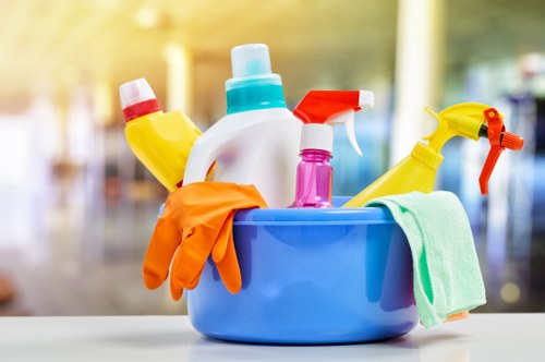After builders cleaning for a refurbished office space in Hammersmith