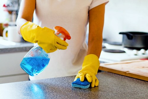 Staff responding safely to an incident during carpet cleaning