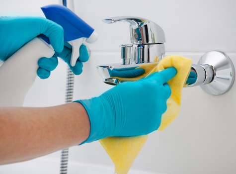 Kitchen and bathroom cleaning as part of a routine cleaning service in Hammersmith